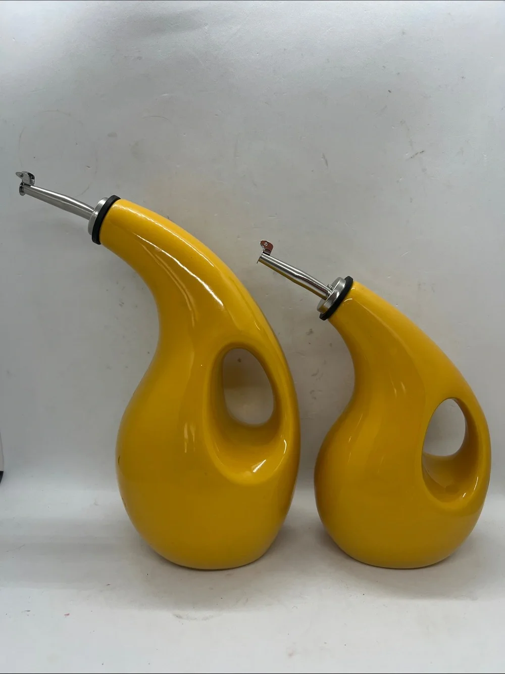 Rachael Ray Stoneware Serveware Set EVOO Olive Oil and Vinegar Bottles Preowned